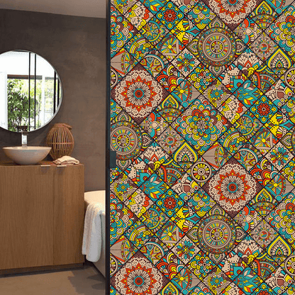 Moroccan Style Static Frosted Window Privacy Film - E - 19"W x 79"L - image 8