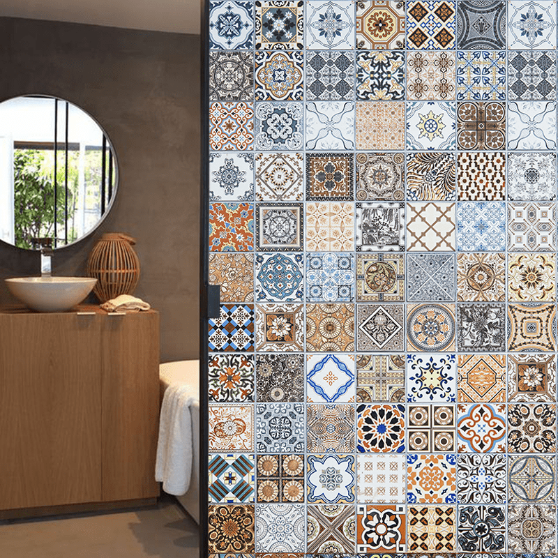  Static Frosted Elegant Bohemian Privacy Film - E - 19"W x 79"L - image 7