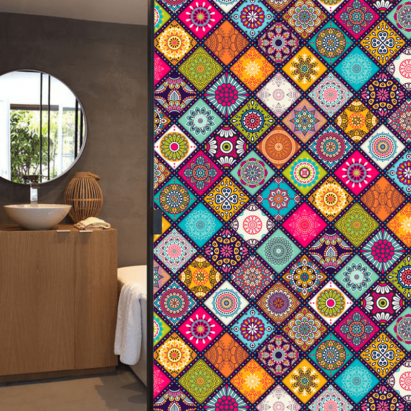 Vintage Privacy Static Frosted Film - B - 19"W x 79"L - image 2