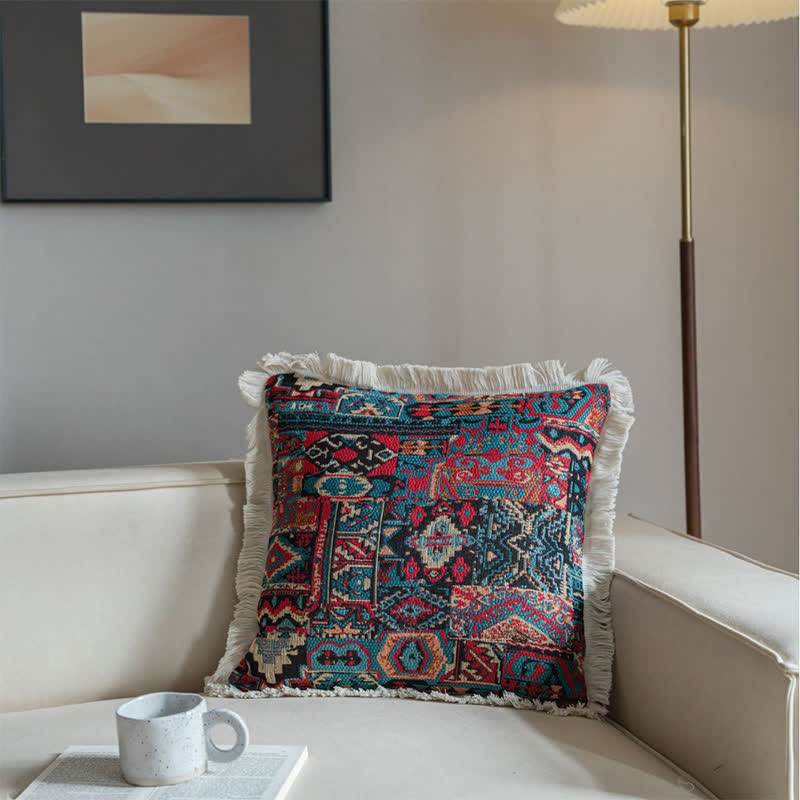 Retro Ethnic Style Tassel Decorative Pillow - B-Pillows - 23" x 23" - image 1
