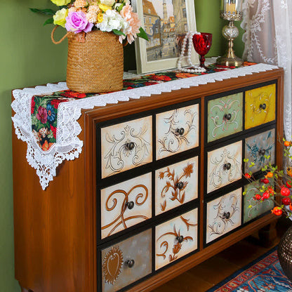 Vintage Floral Lace Patchwork Table Runner - image 3