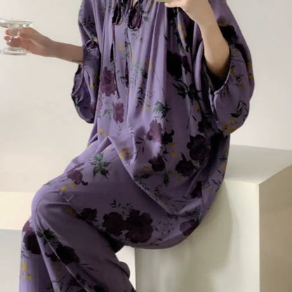 Plus Size Vintage Rose Nightwear Set - image 3