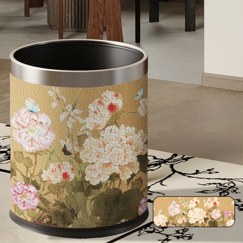 Vintage Floral Large Capacity Trash Bin - image 3