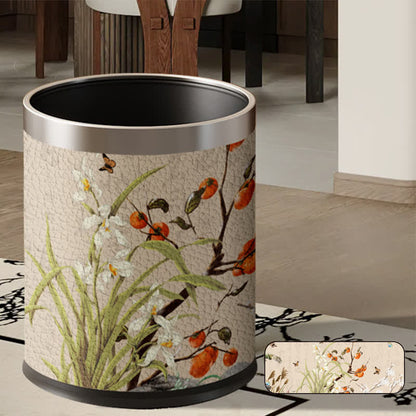Vintage Floral Large Capacity Trash Bin - E - 9"W x 9"L x 10"H - image 10