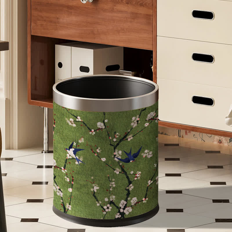 Vintage Floral Large Capacity Trash Bin - C - 9"W x 9"L x 10"H - image 5
