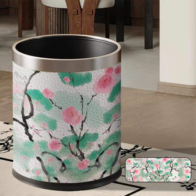 Vintage Floral Large Capacity Trash Bin - D - 9"W x 9"L x 10"H - image 9