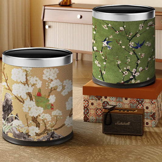 Vintage Floral Large Capacity Trash Bin - image 0
