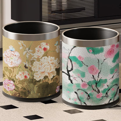Vintage Floral Large Capacity Trash Bin - image 1