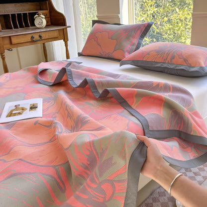 Lightweight Pure Cotton Bright Floral Quilt - 2pcs Pillowcases - 19" x 29" - image 0