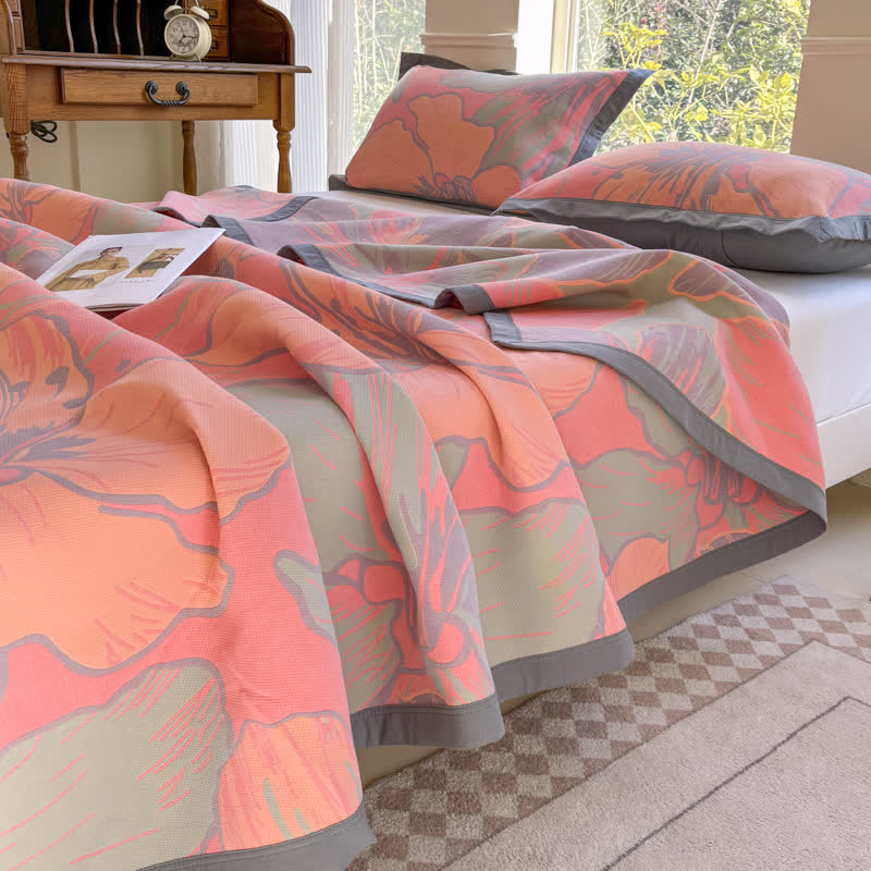 Lightweight Pure Cotton Bright Floral Quilt - image 2