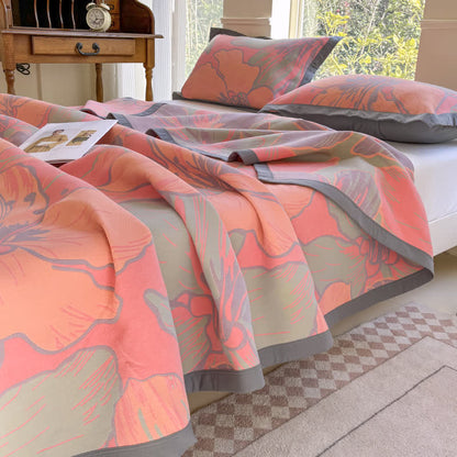 Lightweight Pure Cotton Bright Floral Quilt - image 2