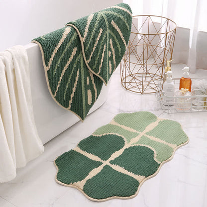 Four-leaf Clover Leaf Shape Non-slip Floor Mat - image 0