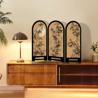  Retro Folding Screen Desktop Ornament - B - 3PCS - 12"W x 8"H - image 2