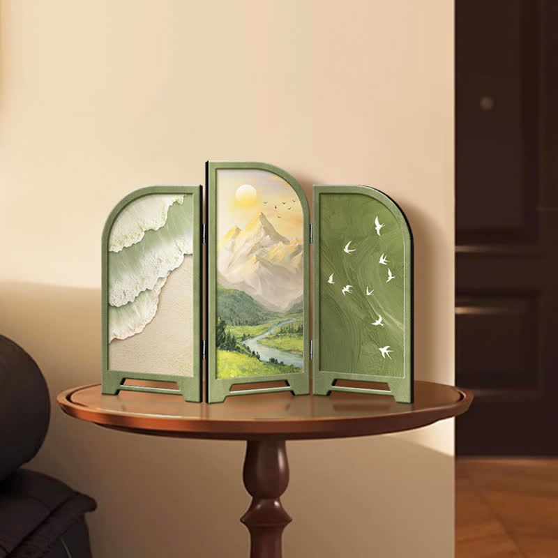 Rural Foldable Screen Home Decor Ornament - B - 3PCS - 13"W x 11"H - image 4