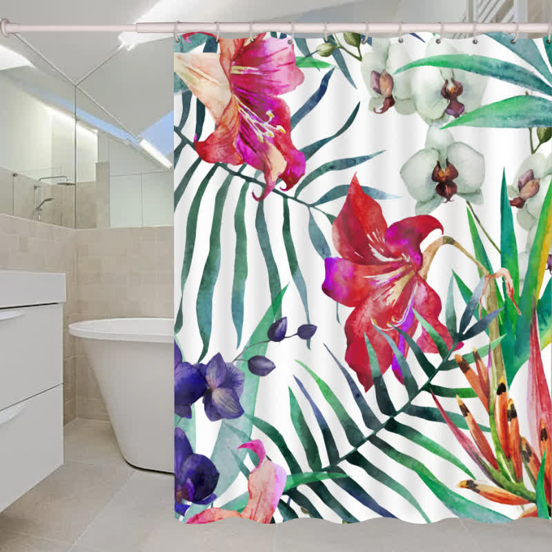 Waterproof Tropical Style Shower Curtain - D - 71"W x 86"L - image 3