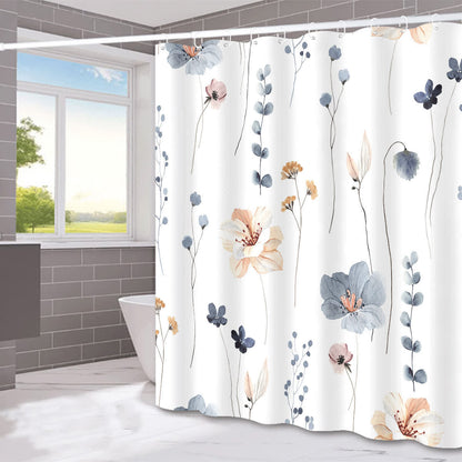 Elegant Floral Waterproof Decorative Shower Curtain - image 2