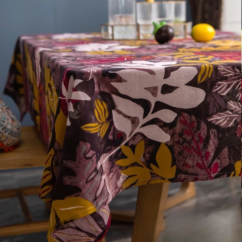 Retro Ethnic Abstract Art Tablecloth - H - Round - 58" - image 8