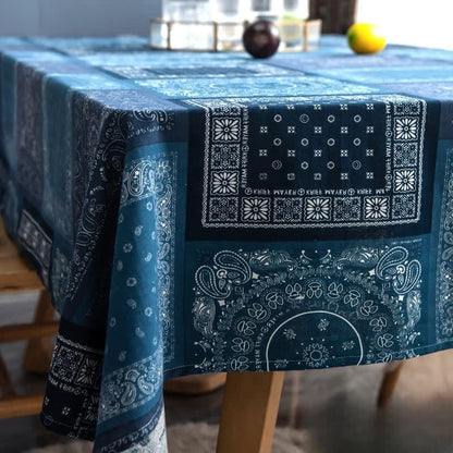 Retro Ethnic Abstract Art Tablecloth - C - Round - 58" - image 3