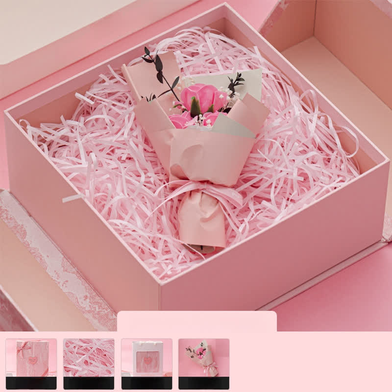 Pink Birthday Holiday Gift Packaging Box - E - 1PC - 11.4" x 8.2" x 4.3" - image 8