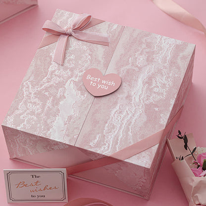 Pink Birthday Holiday Gift Packaging Box - A - 1PC - 11.4" x 8.2" x 4.3" - image 1