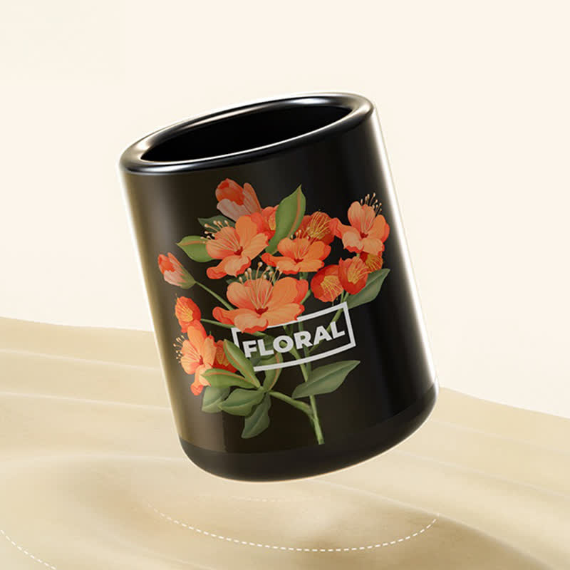 Durable Double Layer Vintage Floral Trash Can - image 7