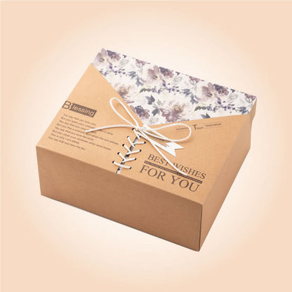 Retro Kraft Paper Gift Box Packaging Box - D - 1PC - 9.8" x 8.2" x4.3" - image 6