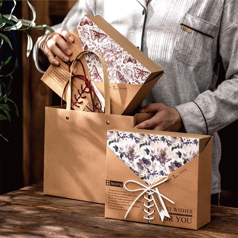 Retro Kraft Paper Gift Box Packaging Box - image 1