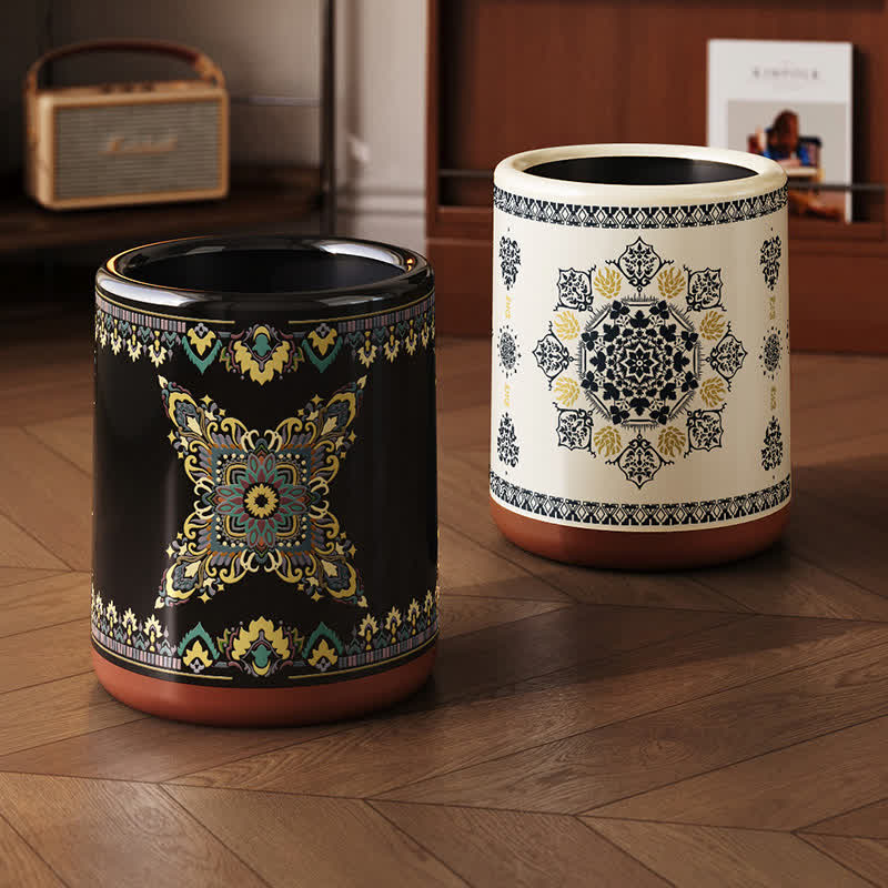 Elegant Double Layer Functional Trash Bin - image 0