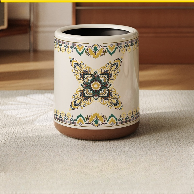 Elegant Double Layer Functional Trash Bin - B - 9"W x 9"L x 12"H - image 4