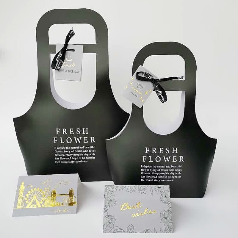 Kraft Paper Flower Gift Bags with Handle - D - 2PCS - 8.6" x 3.9" x 15.7" - image 9
