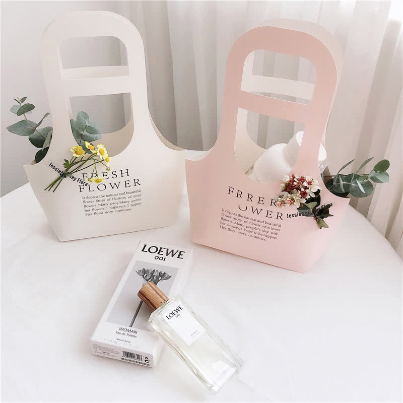 Kraft Paper Flower Gift Bags with Handle - image 1
