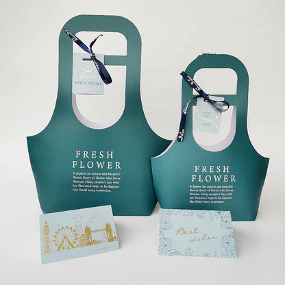 Kraft Paper Flower Gift Bags with Handle - E - 2PCS - 8.6" x 3.9" x 15.7" - image 11