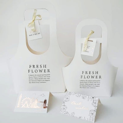 Kraft Paper Flower Gift Bags with Handle - C - 2PCS - 8.6" x 3.9" x 15.7" - image 7