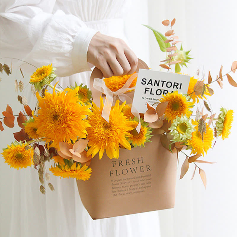 Kraft Paper Flower Gift Bags with Handle - image 0