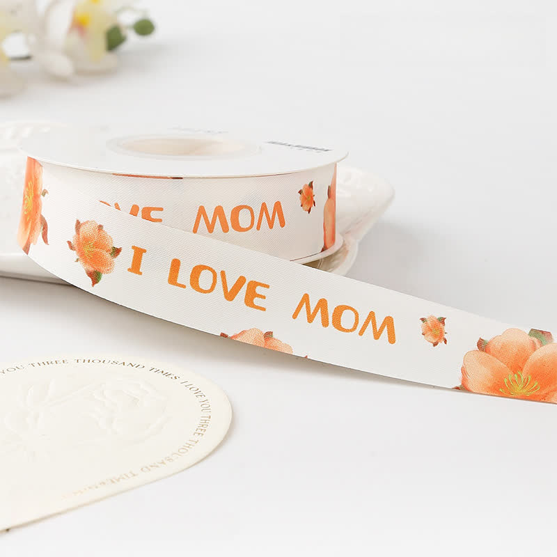 Mother's Day Gift Box Bouquet Wrapping Satin Ribbon - B-1" x 86" - 2PCS - image 2