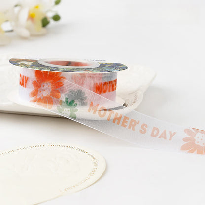 Mother's Day Gift Box Bouquet Wrapping Satin Ribbon - A-1" x 86" - 2PCS - image 1