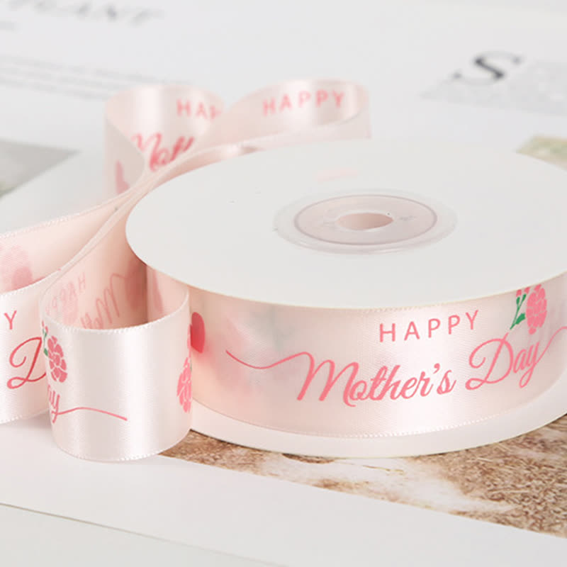 Mother's Day Gift Wrapping Decorative Ribbon - Light Pink - 2PCS - 1" x 71" - image 5