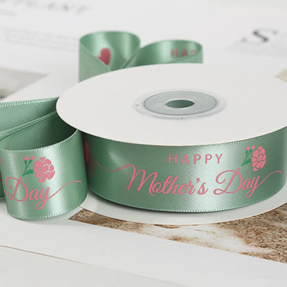 Mother's Day Gift Wrapping Decorative Ribbon - Green - 2PCS - 1" x 71" - image 8