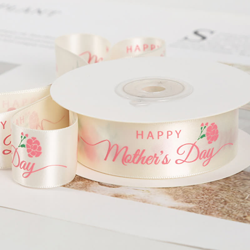 Mother's Day Gift Wrapping Decorative Ribbon - Champagne - 2PCS - 1" x 71" - image 7