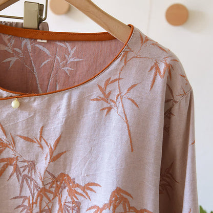 Jacquard Bamboo Double Layer Gauze Nightwear Set - image 6