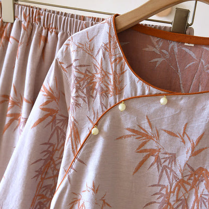 Jacquard Bamboo Double Layer Gauze Nightwear Set - image 7