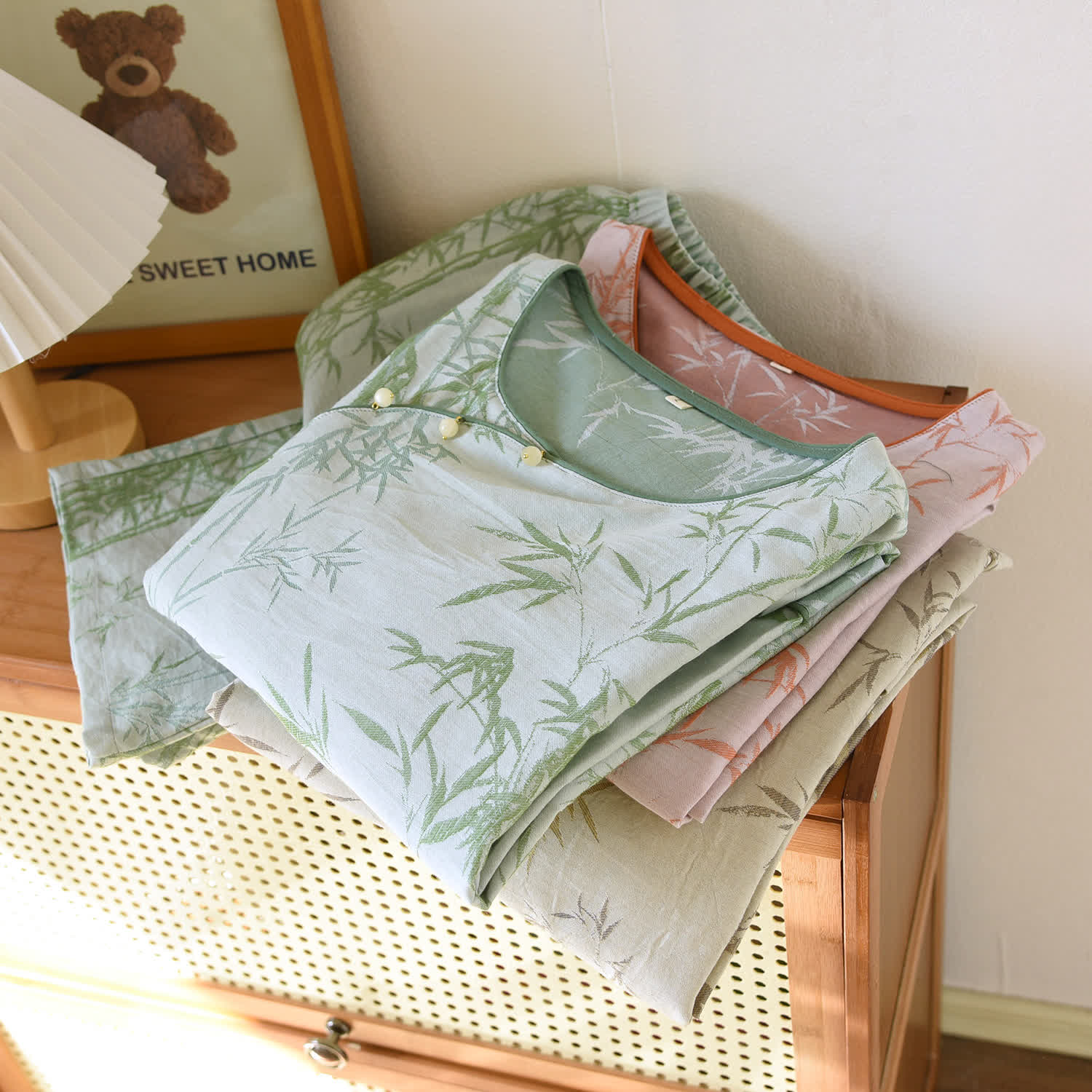 Jacquard Bamboo Double Layer Gauze Nightwear Set - image 2