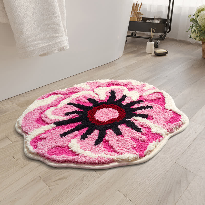 Cartoon Shell Daisy Flower Absorbent Floor Mat - C - 1PC - 19" x 19" - image 5