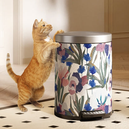 Vintage Pastoral Leather Large Capacity Trash Can - image 3