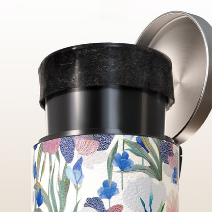 Vintage Pastoral Leather Large Capacity Trash Can - image 6