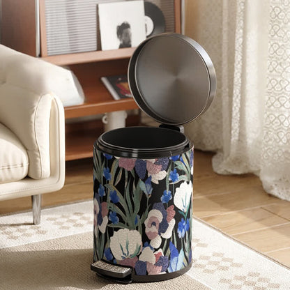 Vintage Pastoral Leather Large Capacity Trash Can - image 11