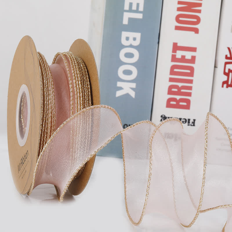 Mother's Day Bouquet Gift Box Packaging Ribbon - Champagne - 2PCS - 1.6" x 360" - image 15