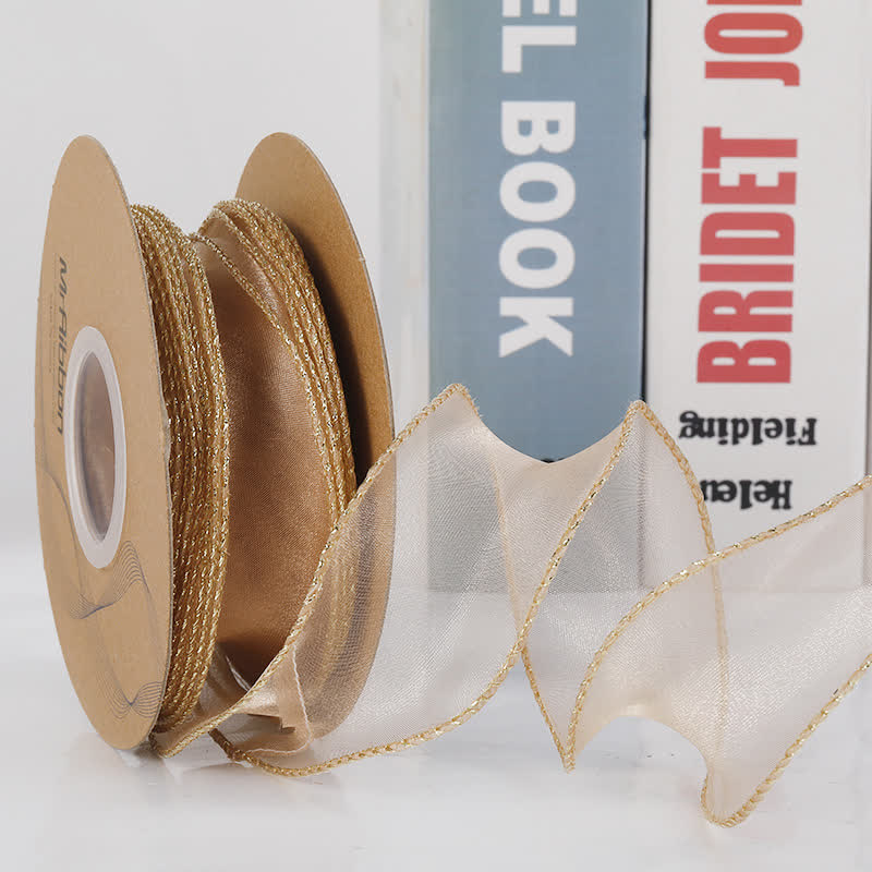 Mother's Day Bouquet Gift Box Packaging Ribbon - Khaki - 2PCS - 1.6" x 360" - image 10