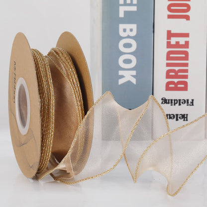 Mother's Day Bouquet Gift Box Packaging Ribbon - Khaki - 2PCS - 1.6" x 360" - image 10