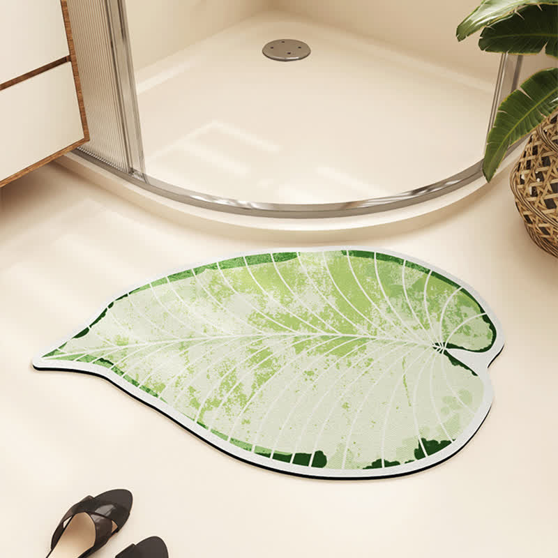Four-leaf Clover Leaf Absorbent Diatom Mud Floor Mat - C - Set(2PCS) - 19" x 31"+23" x 35" - image 3